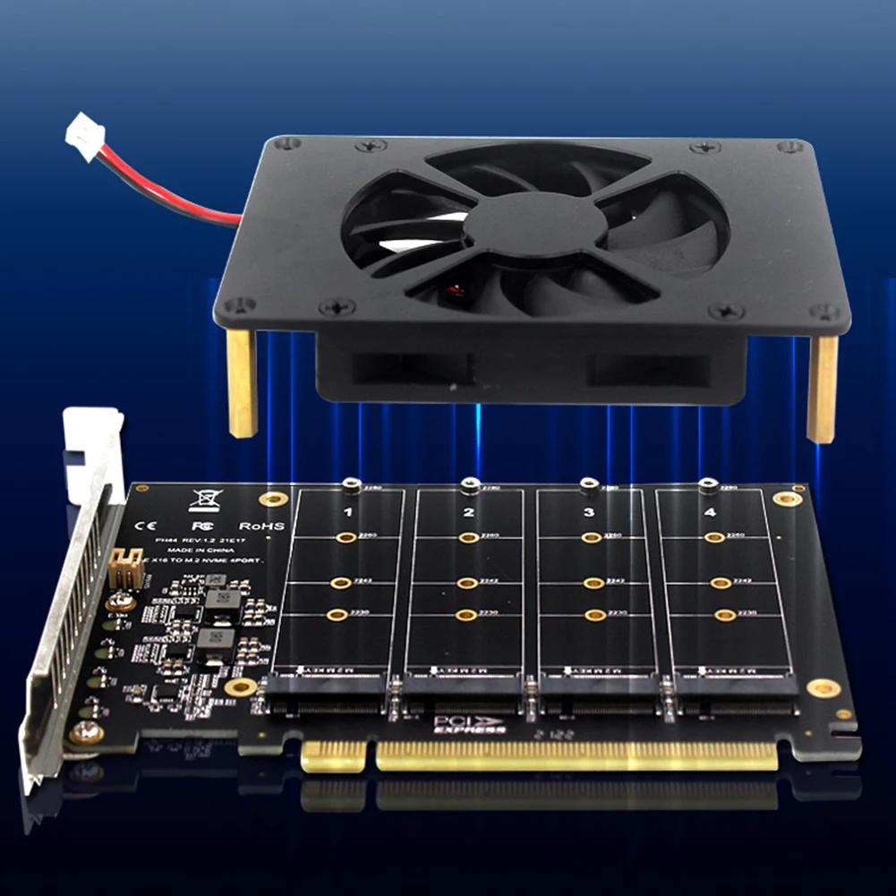 濭 ִ M.2 NVME M Ű SSD-PCIe 4.0 X16 , PCIe 4.0 X16 ġ, 4 Ʈ M.2  ī, 4X32Gbps